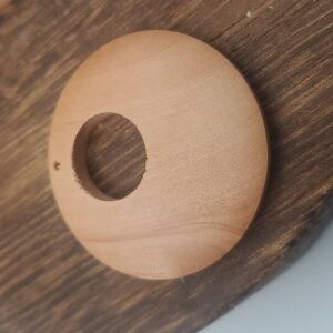 Wooden disc bohemian necklace pendant
